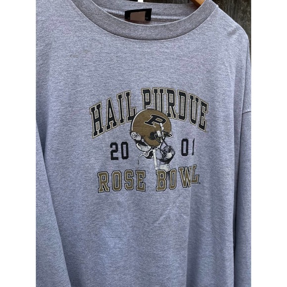 Y2K 2001 Perdue Boilermakers Rose Bowl Long sleeve T-shirt XL - Picture 2 of 4